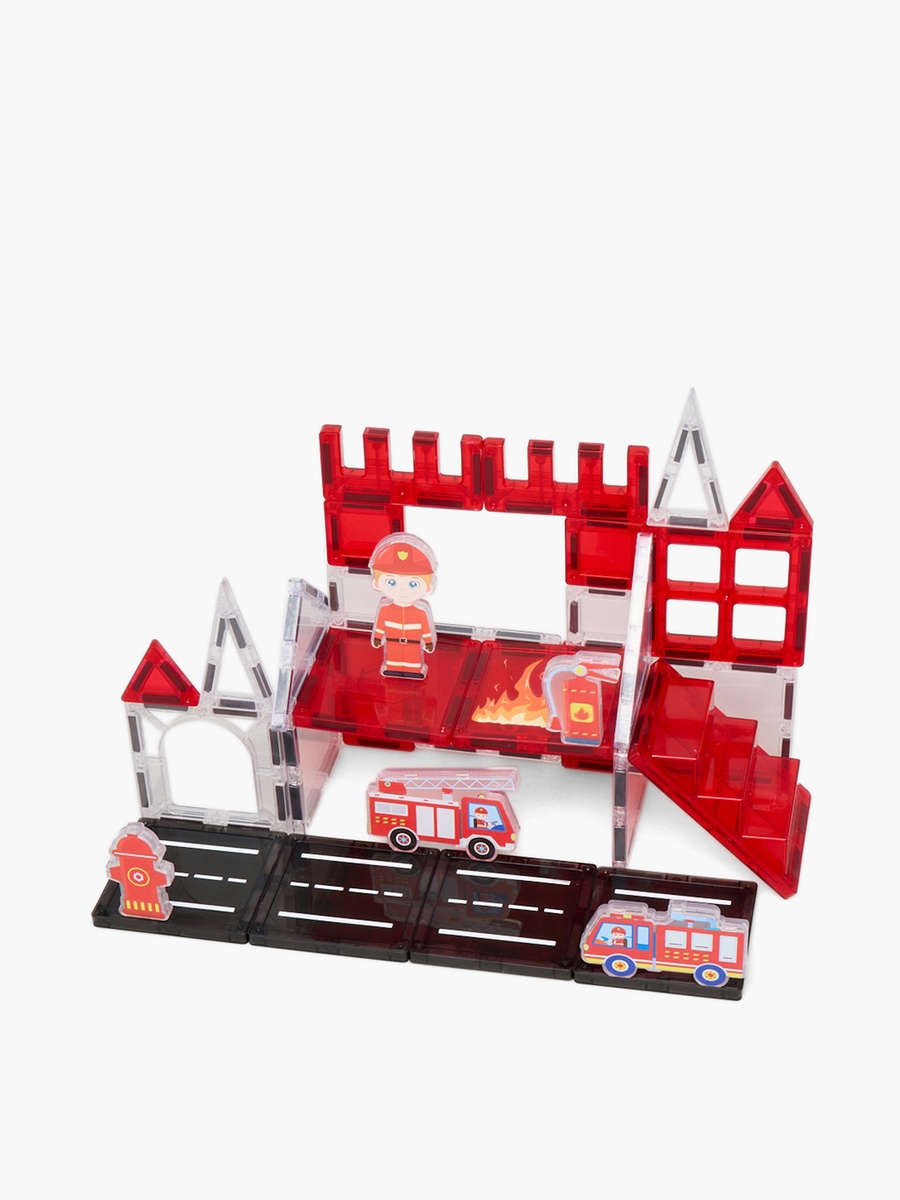32-Piece Fire Control Magnetic Tiles Set