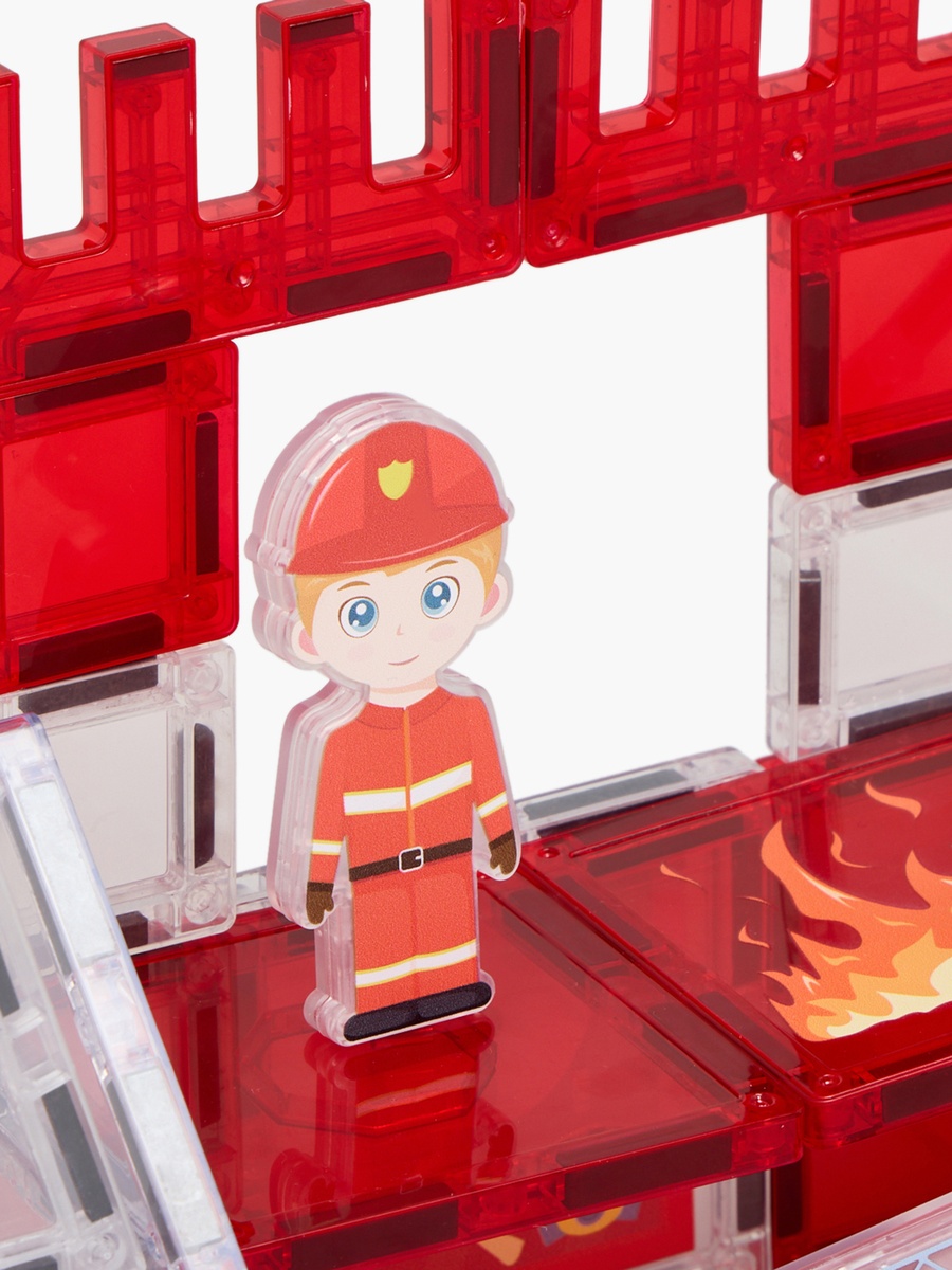 32-Piece Fire Control Magnetic Tiles Set