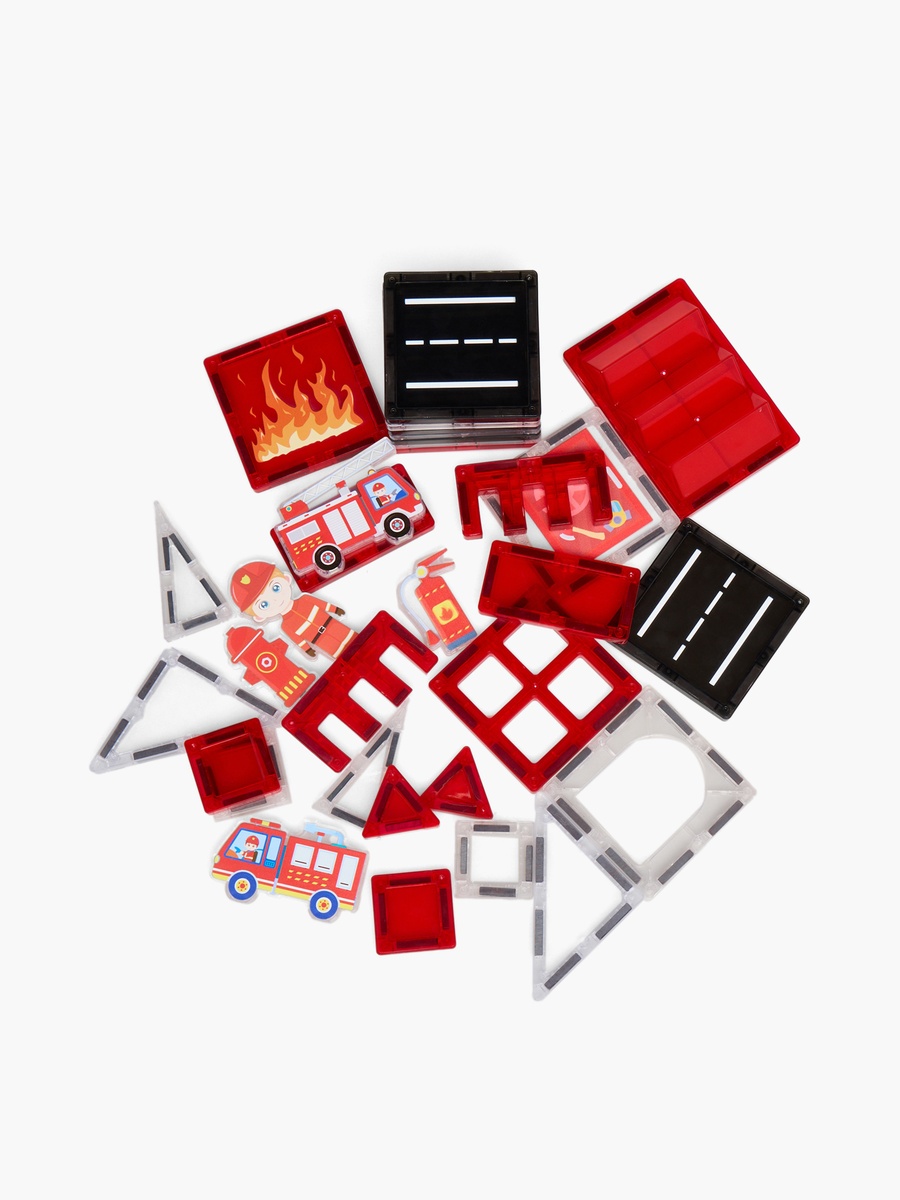 32-Piece Fire Control Magnetic Tiles Set