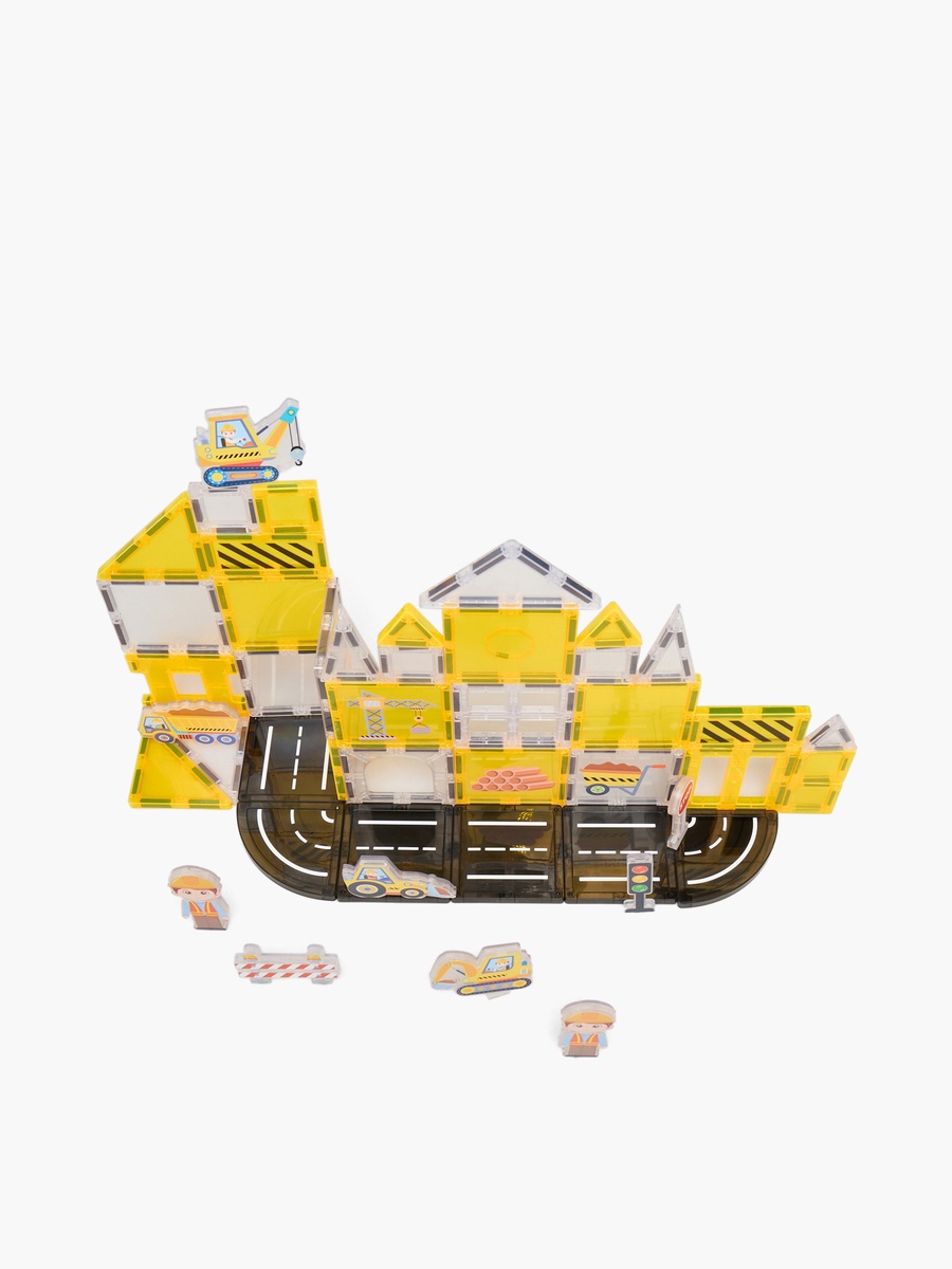 47-Piece Magnetic Tiles Building Playset