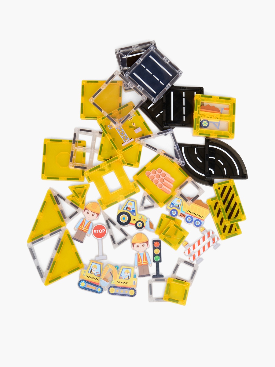 47-Piece Magnetic Tiles Building Playset