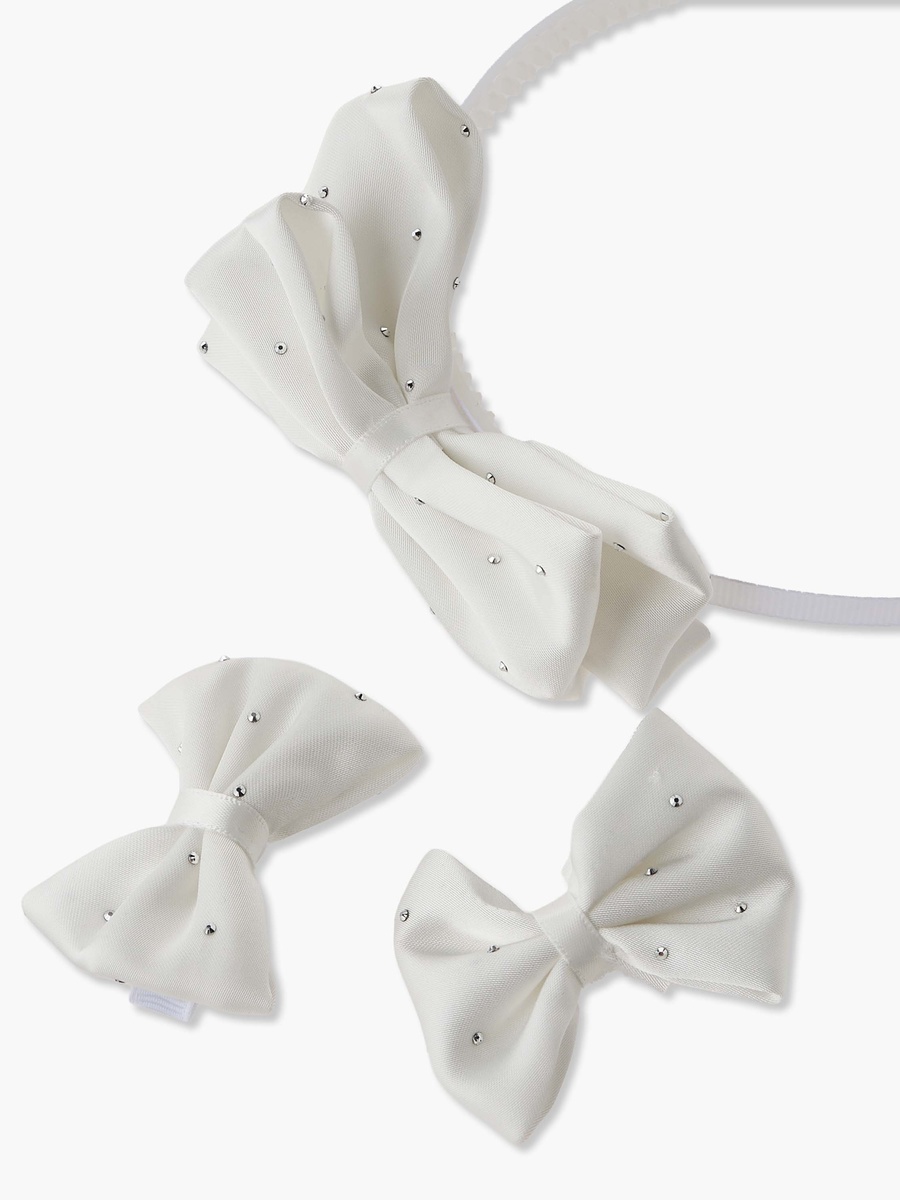 Set of 3 Hairband with Bow Hair Clip