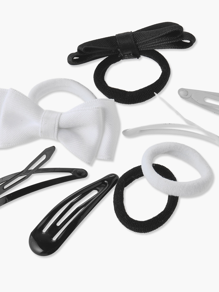 Set of 16 Hair Clip with Bow Hair Tie
