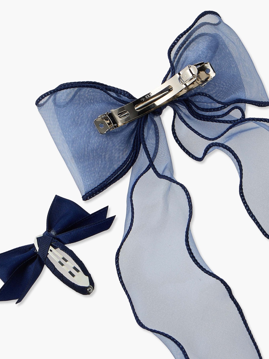 Set of 3 Hair Clip with Bow Accent
