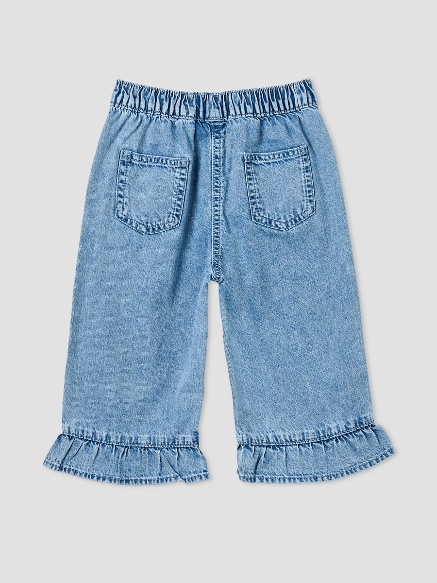 Jeans with Embroidery, Elasticated Waistband