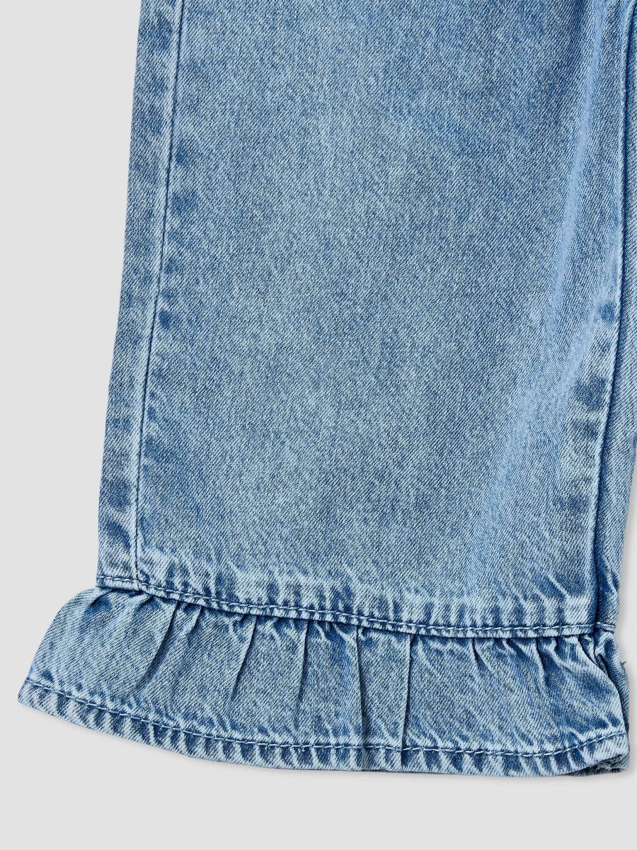 Jeans with Embroidery, Elasticated Waistband