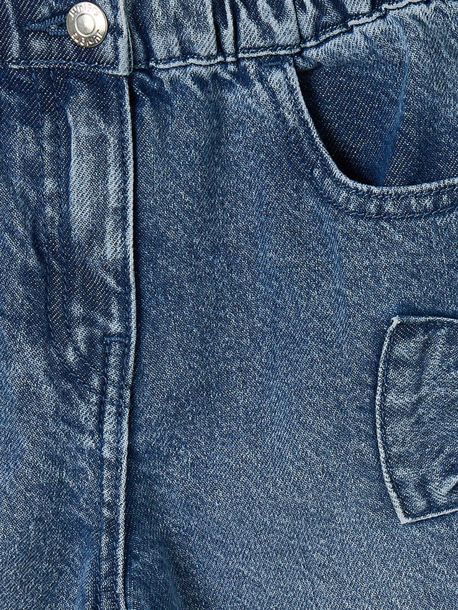 Button Closure Jeans with Pockets