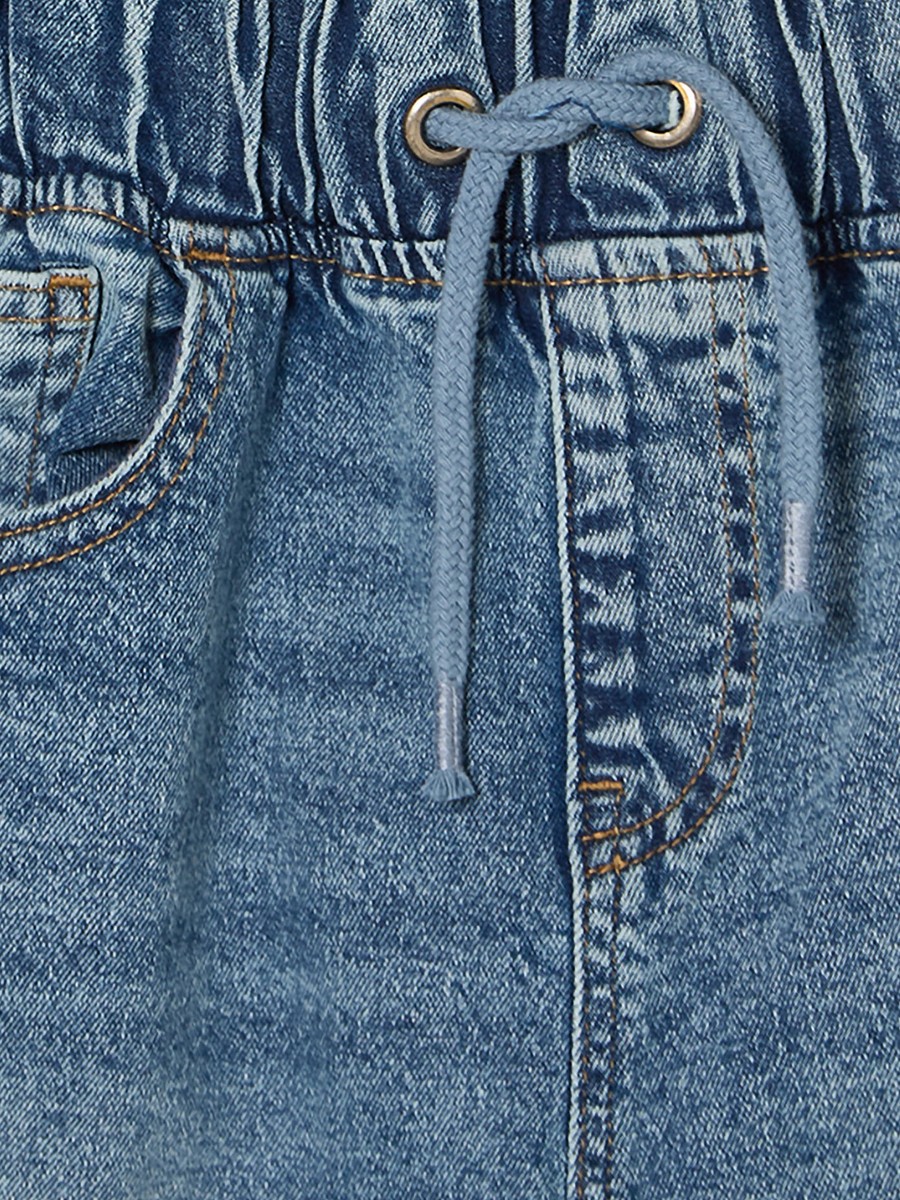 Drawstring Waistband Jeans with Pockets