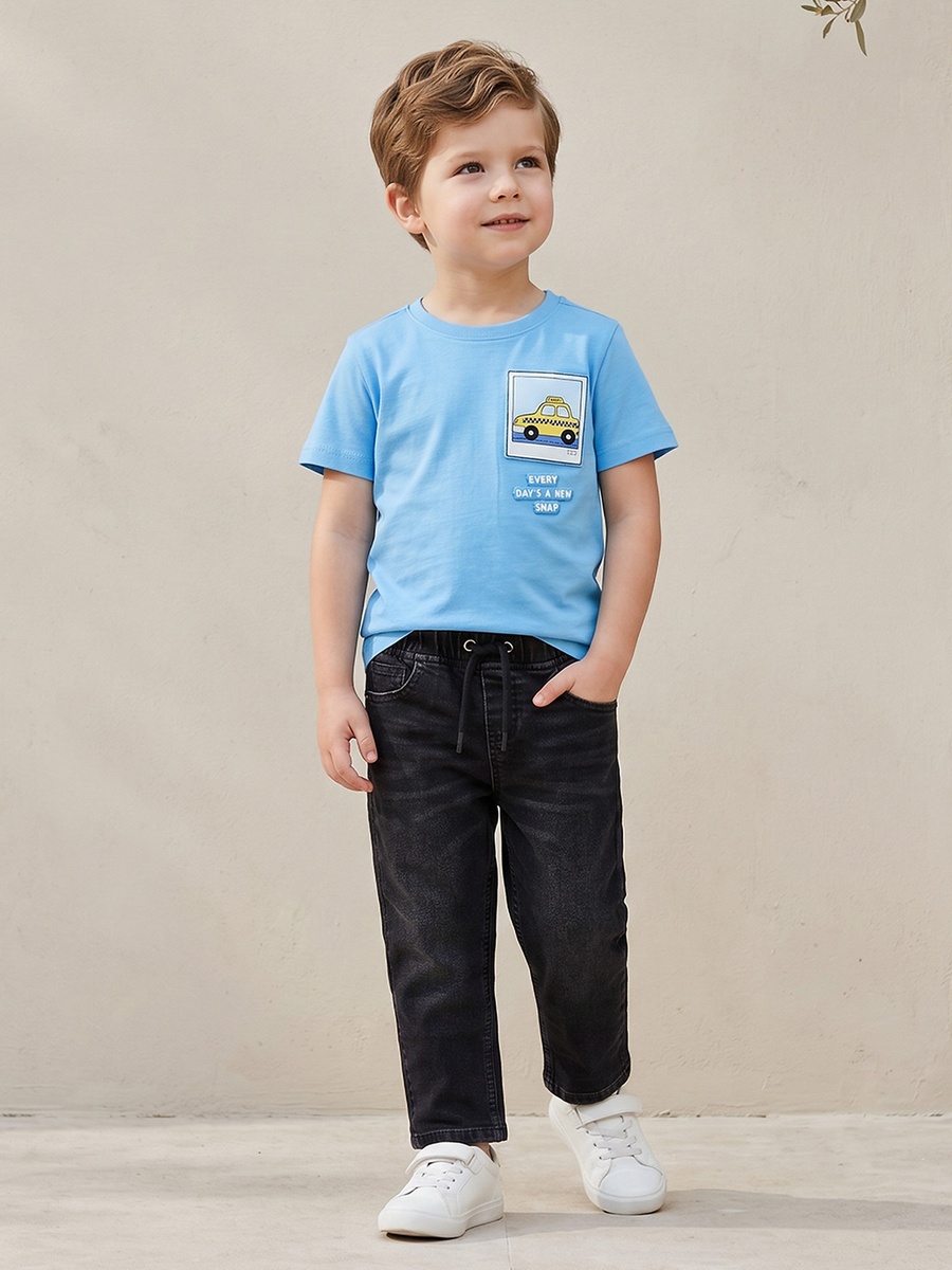 Drawstring Waistband Jeans with Pockets