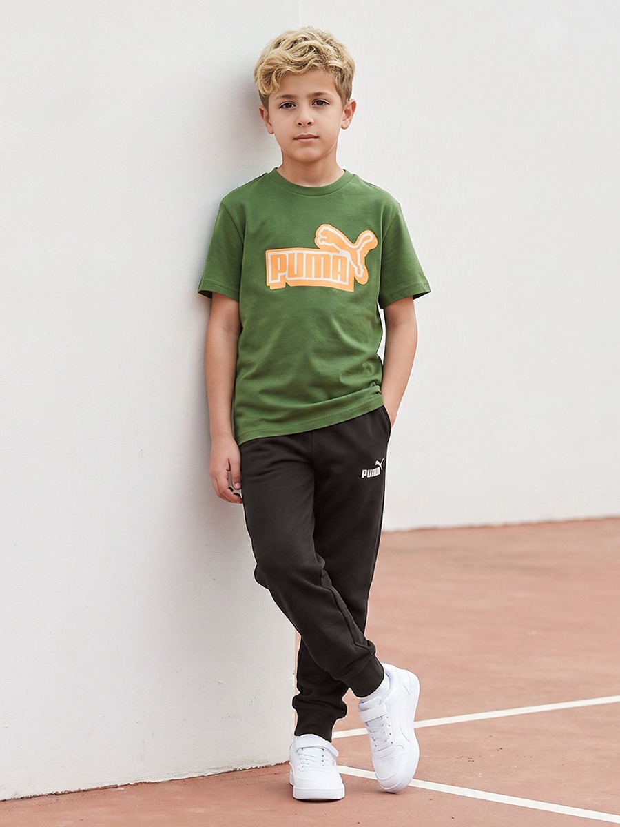 Elasticated Waist Joggers with Logo Print