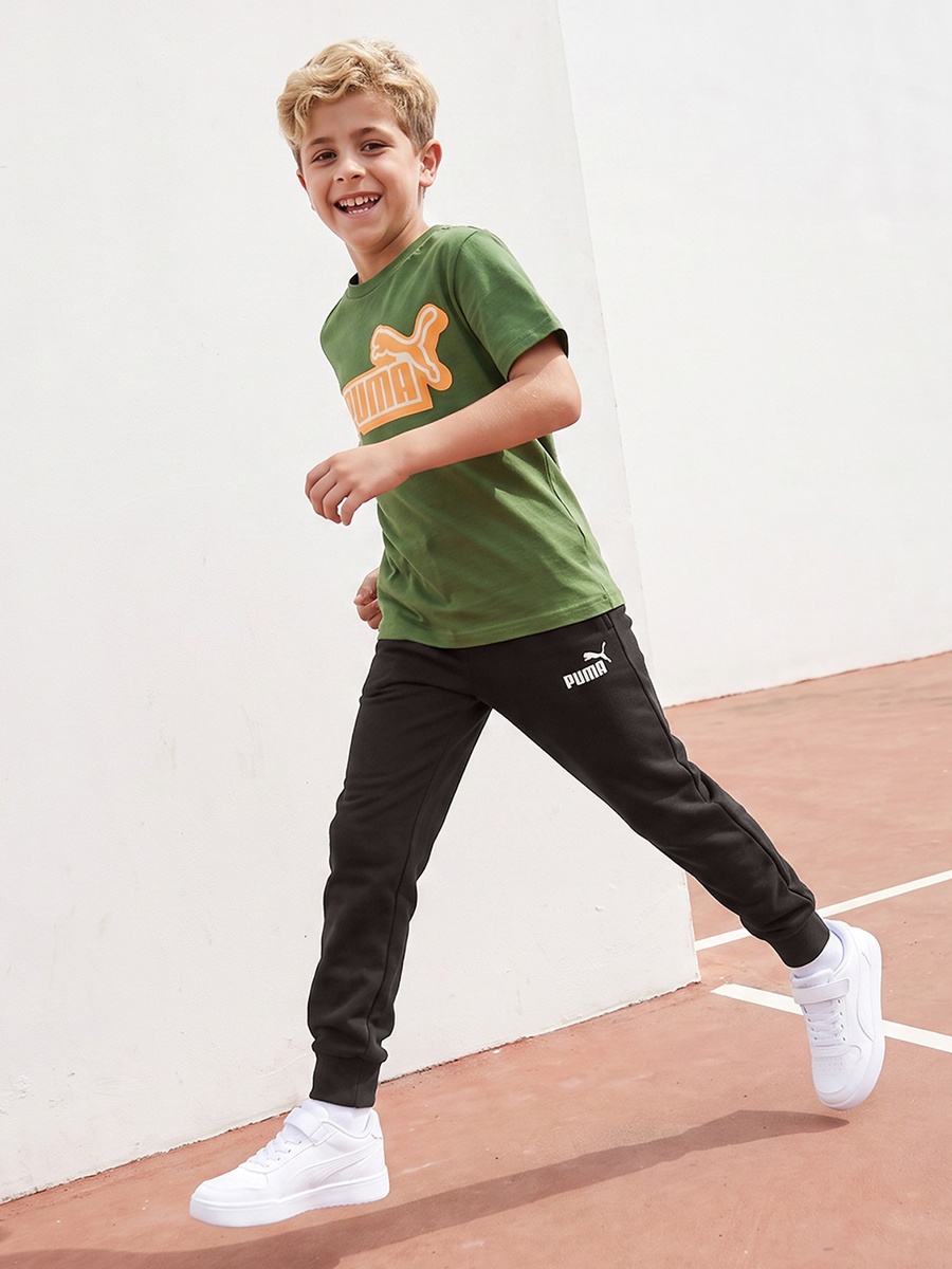 Elasticated Waist Joggers with Logo Print
