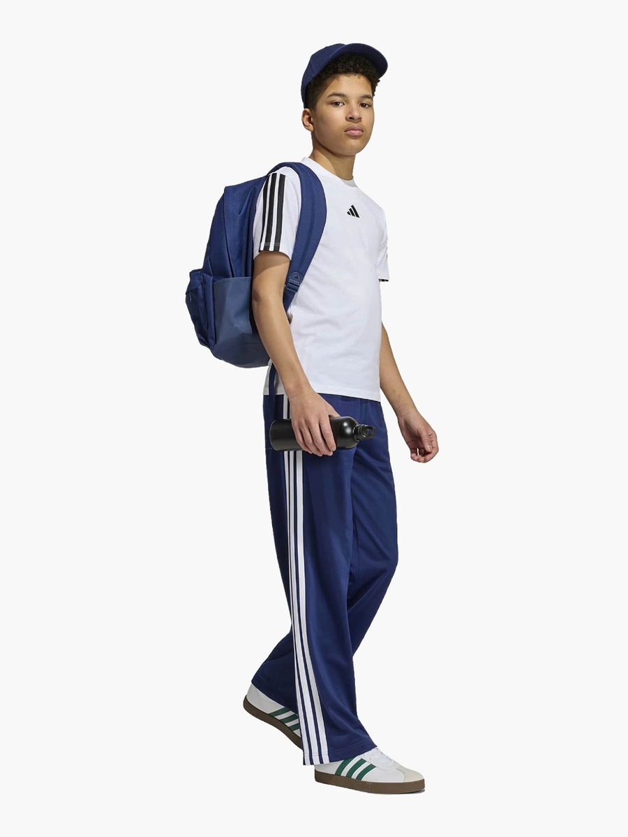Elasticated Drawstring Waist Track Pants with Side Stripes