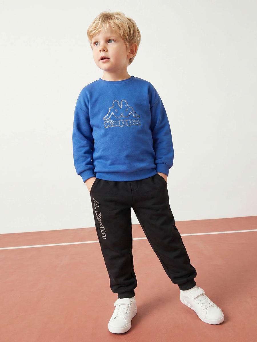 Elasticated Drawstring Waist Joggers with Logo Print