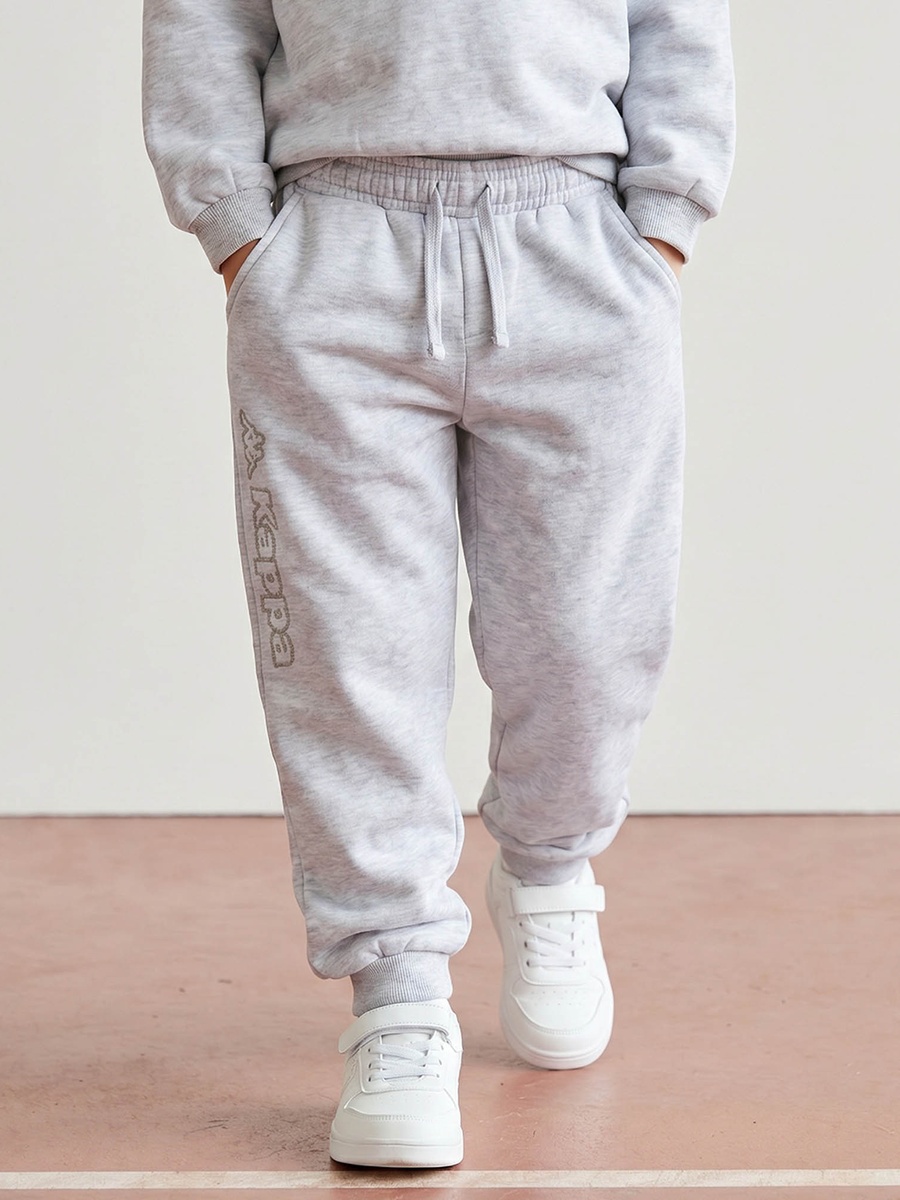 Elasticated Drawstring Waist Joggers with Logo Print