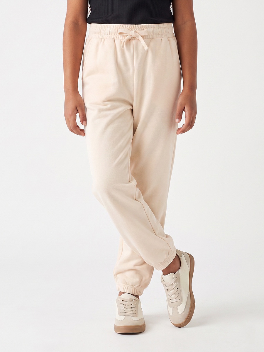Elasticated Drawstring Waist Joggers with Pocket