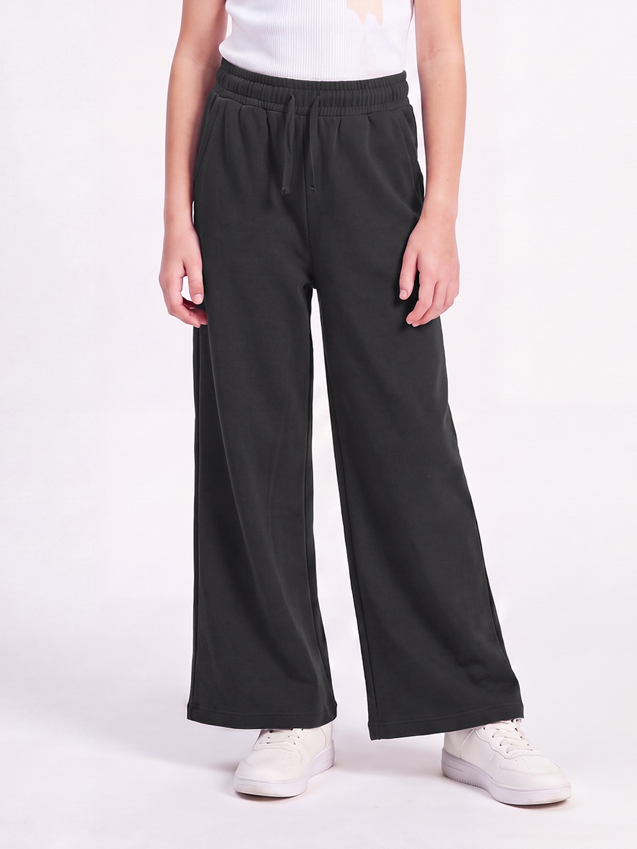 Elasticated Drawstring Waist Track Pants with Pockets