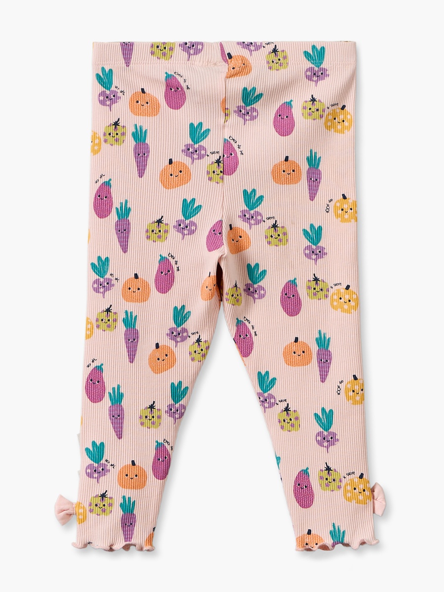 Pack of 2 Leggings with Ribbed Design