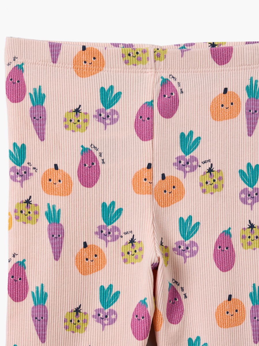 Pack of 2 Leggings with Ribbed Design
