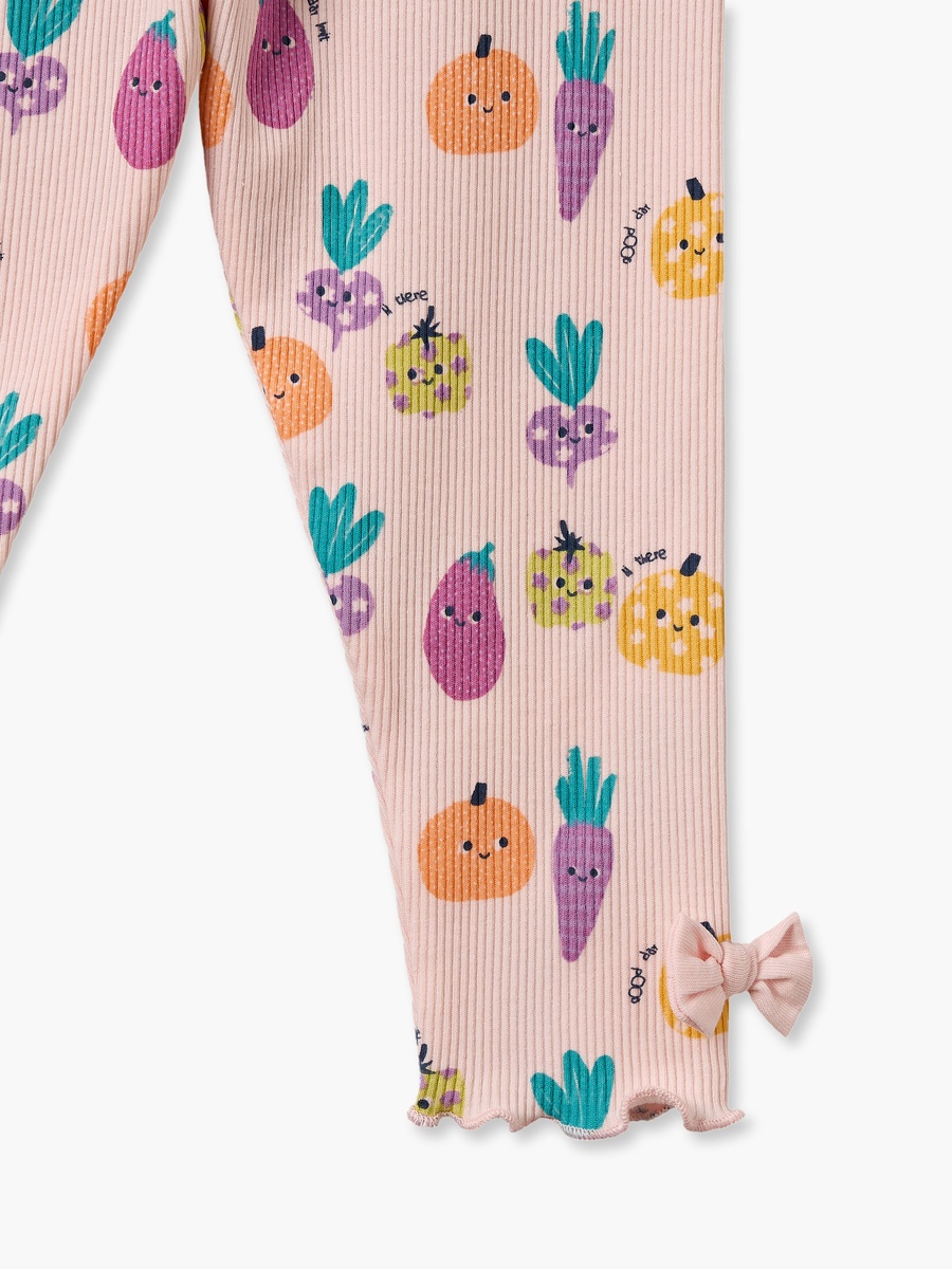 Pack of 2 Leggings with Ribbed Design