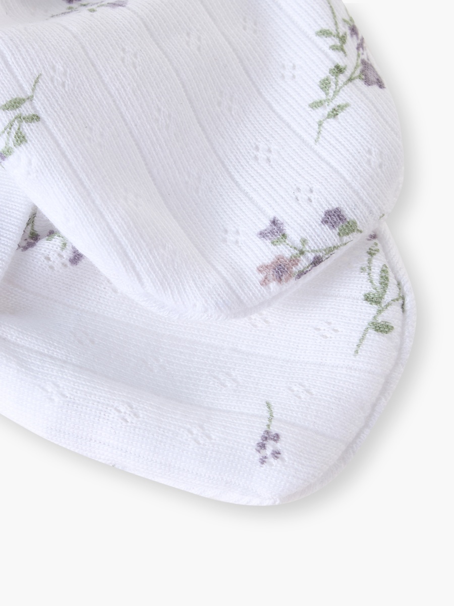 Mittens with Floral Print, 0-30 Months