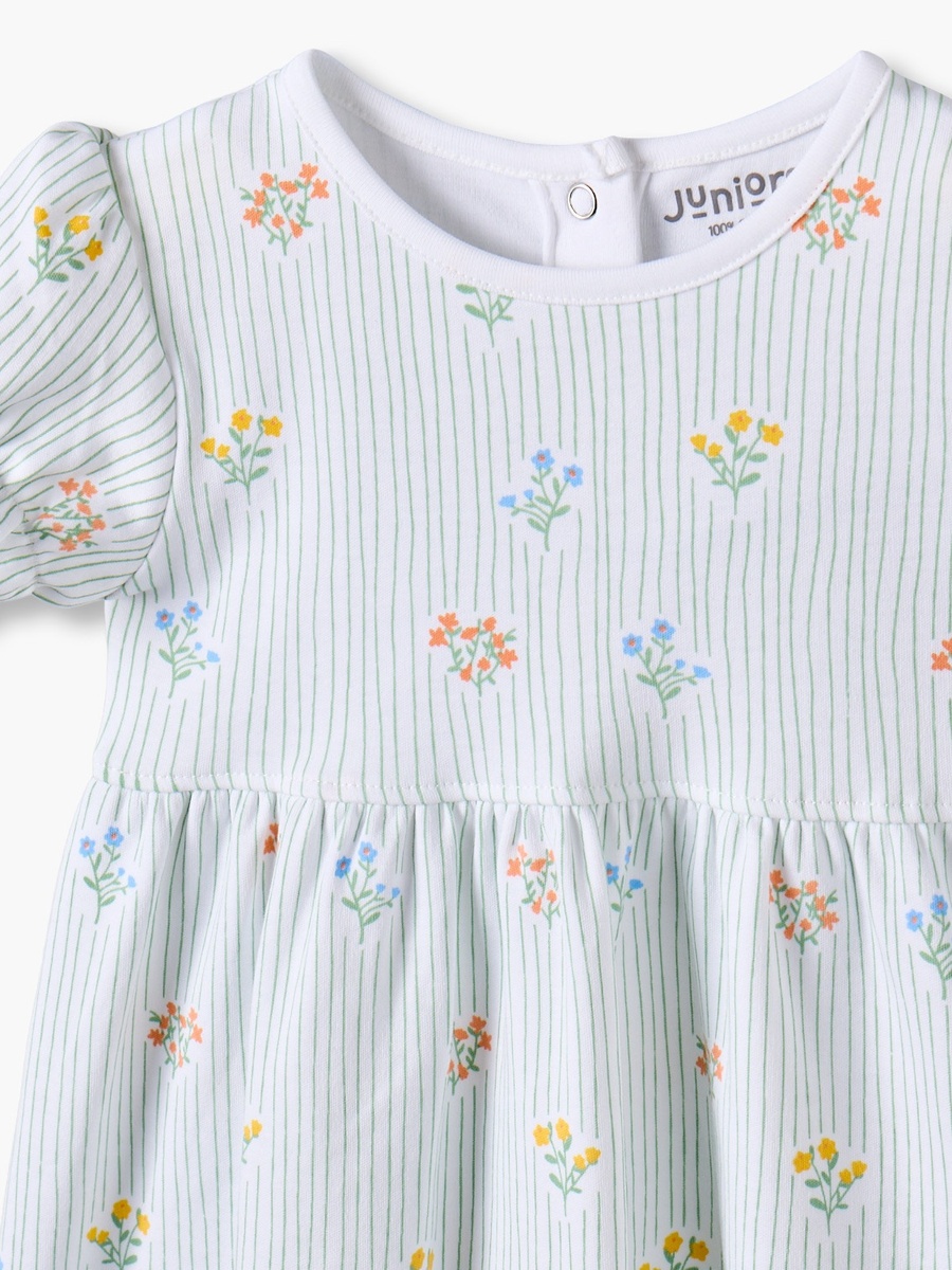 Pack of 3 Round Neck Knee Length Dress with Floral Print