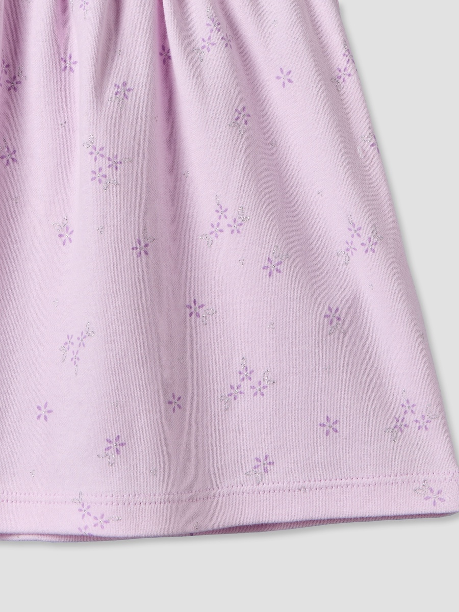 Round Neck Sleeveless Knee Length Dress with Floral Print