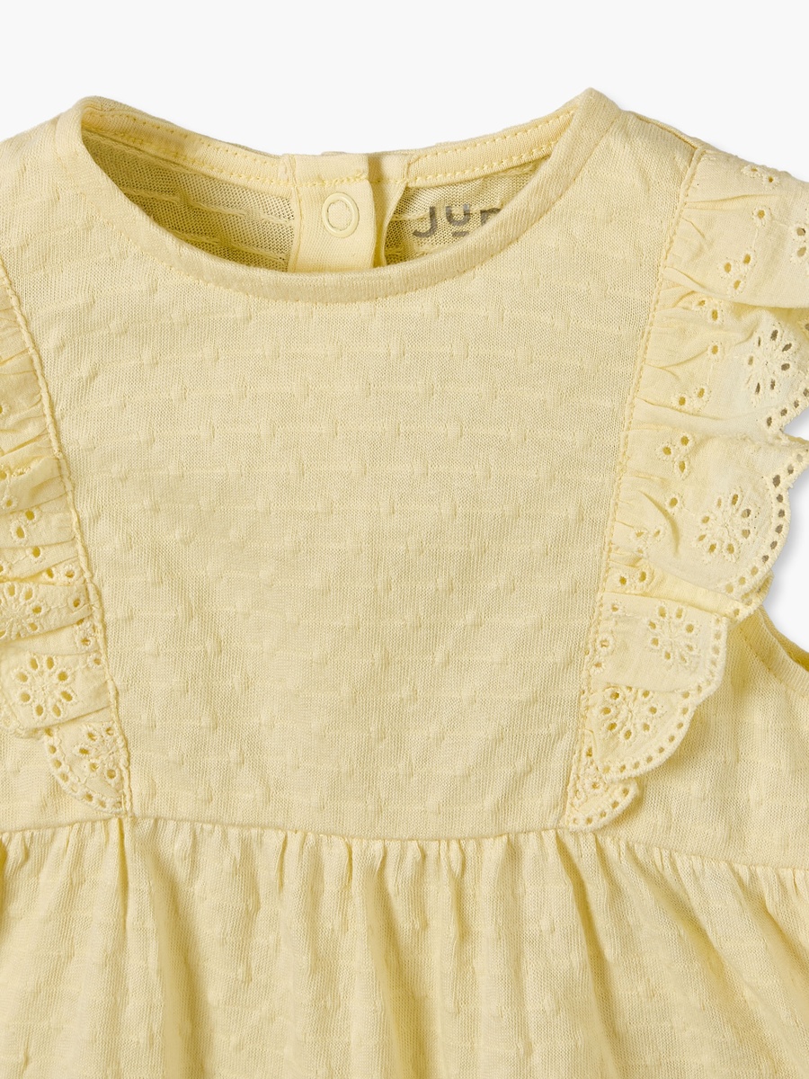 Crew Neck Sleeveless Romper with Textured Design