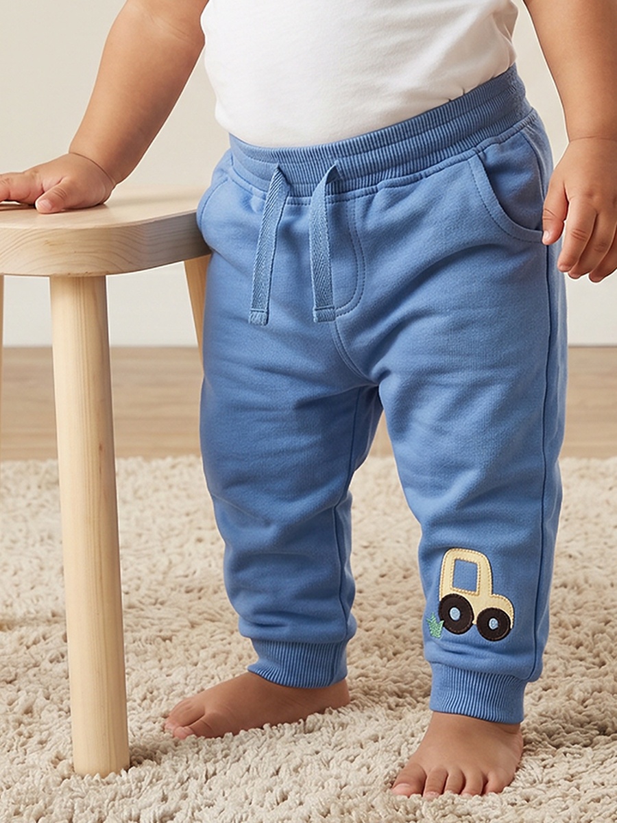 Pack of 2 Elasticated Waistband Joggers with Tractor Print