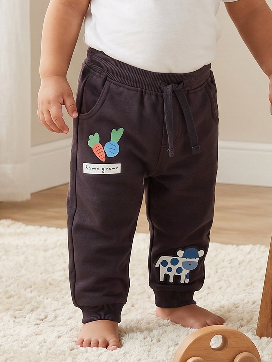 Pack of 2 Elasticated Waistband Joggers with Tractor Print