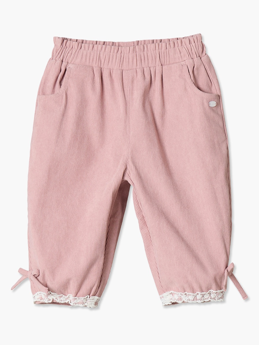 Trousers with Bow Accent, Elasticated Waist