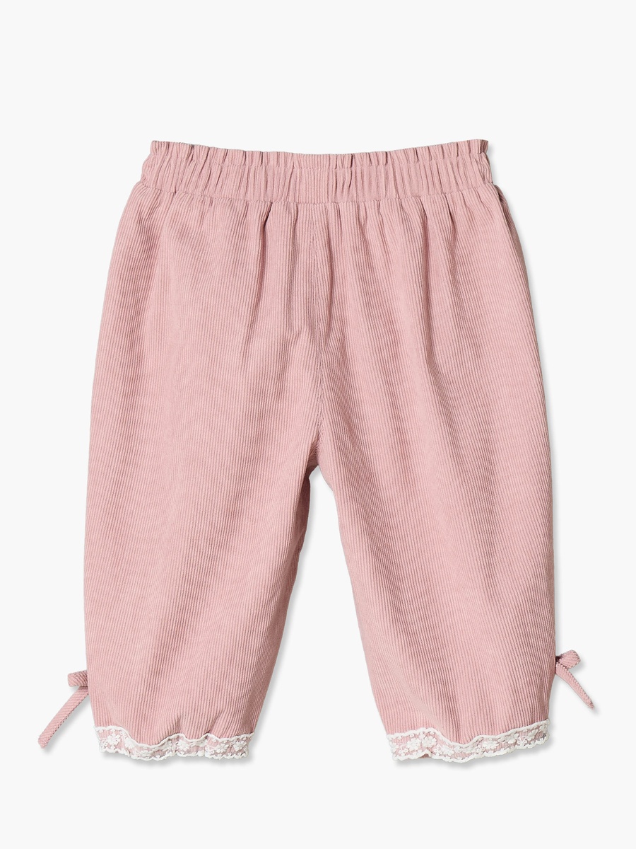 Trousers with Bow Accent, Elasticated Waist