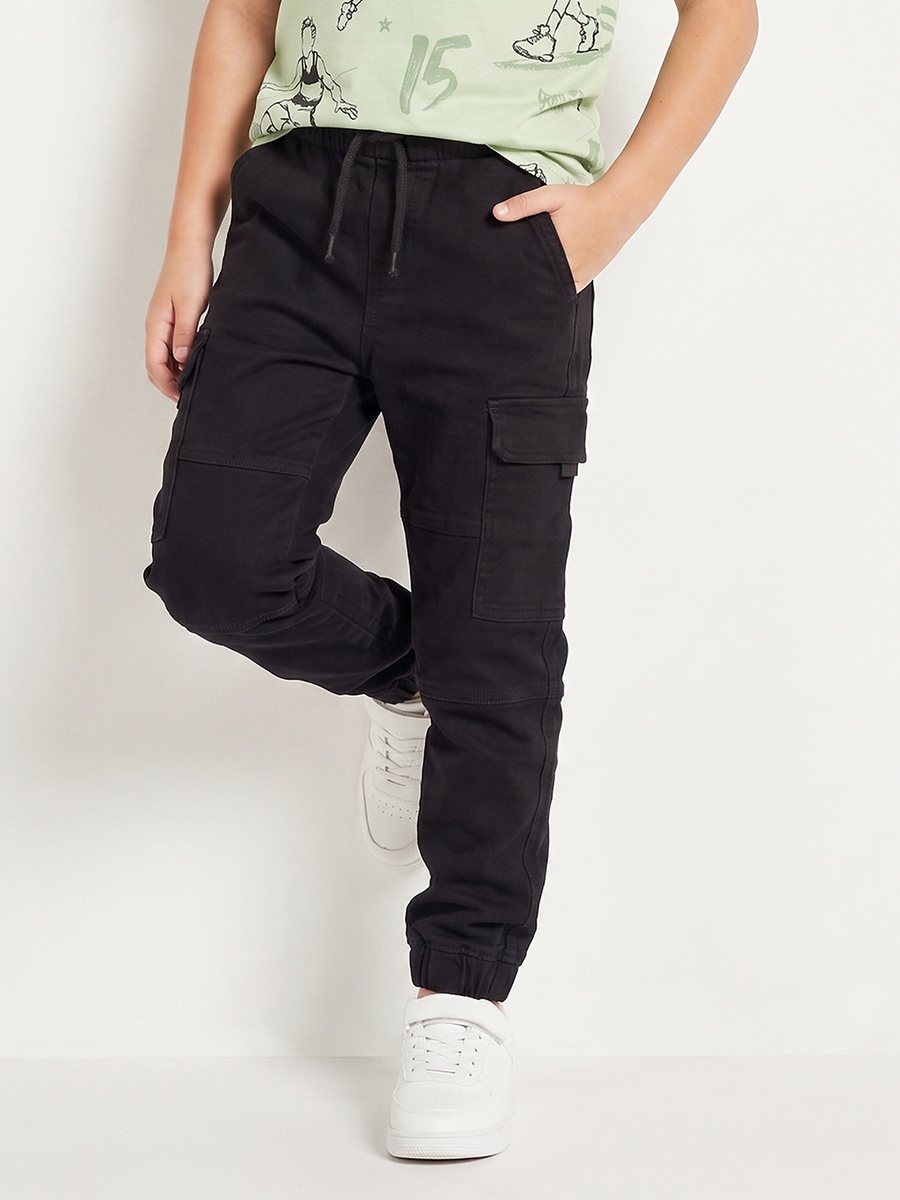 Trousers with Flap Pockets, Elasticated Drawstring Waist