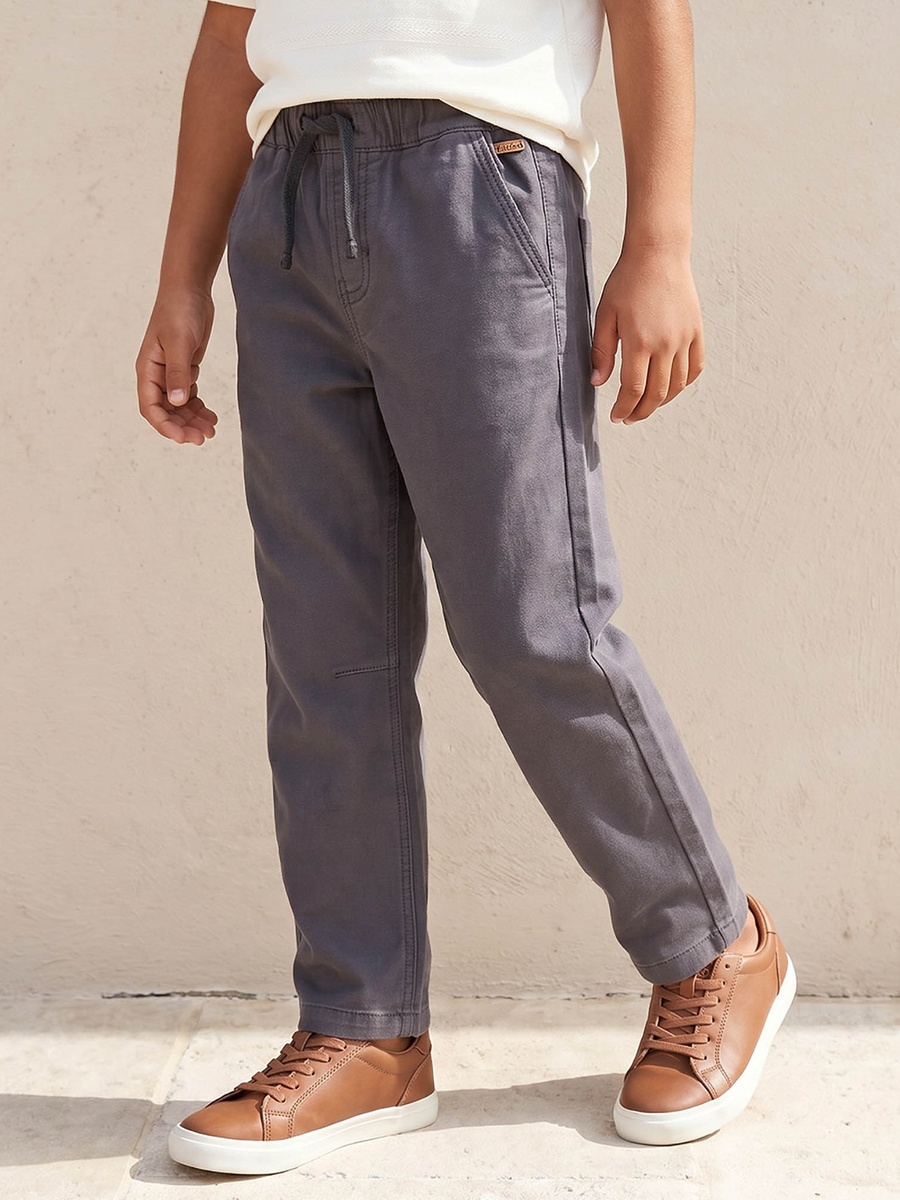 Regular Fit Trousers with Pockets, Elasticated Drawstring Waist