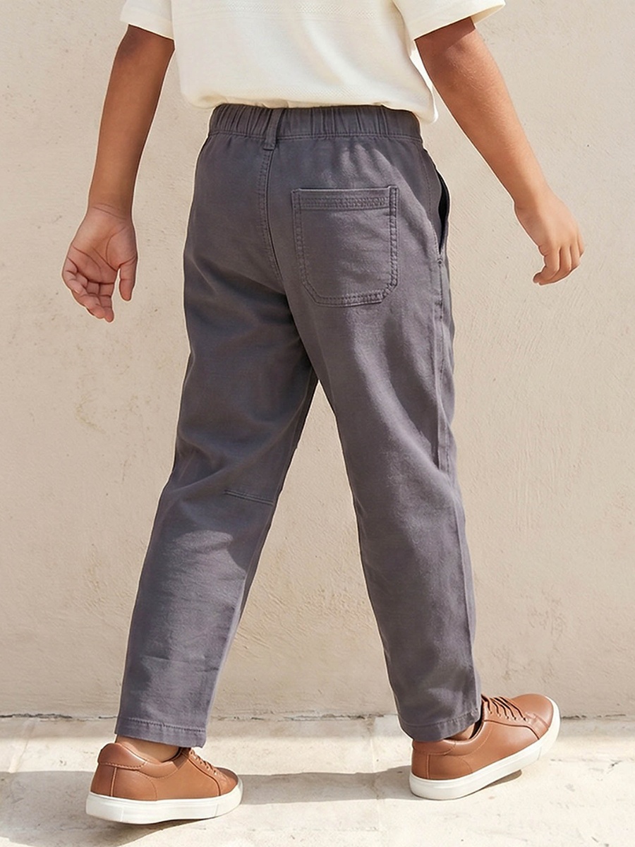 Regular Fit Trousers with Pockets, Elasticated Drawstring Waist