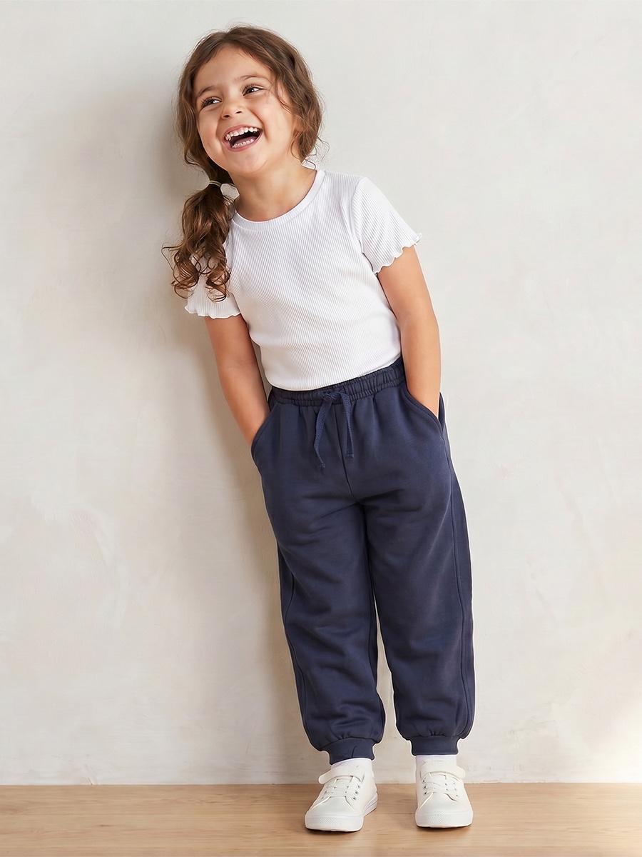 Elasticated Drawstring Joggers with Pockets