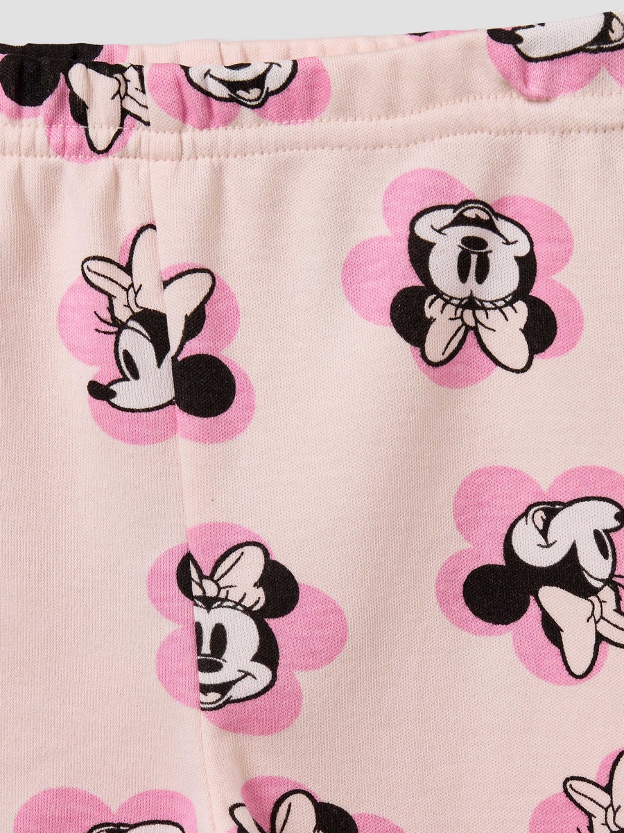Cotton Collared Long Sleeves Pyjama Set with Minnie Mouse Print