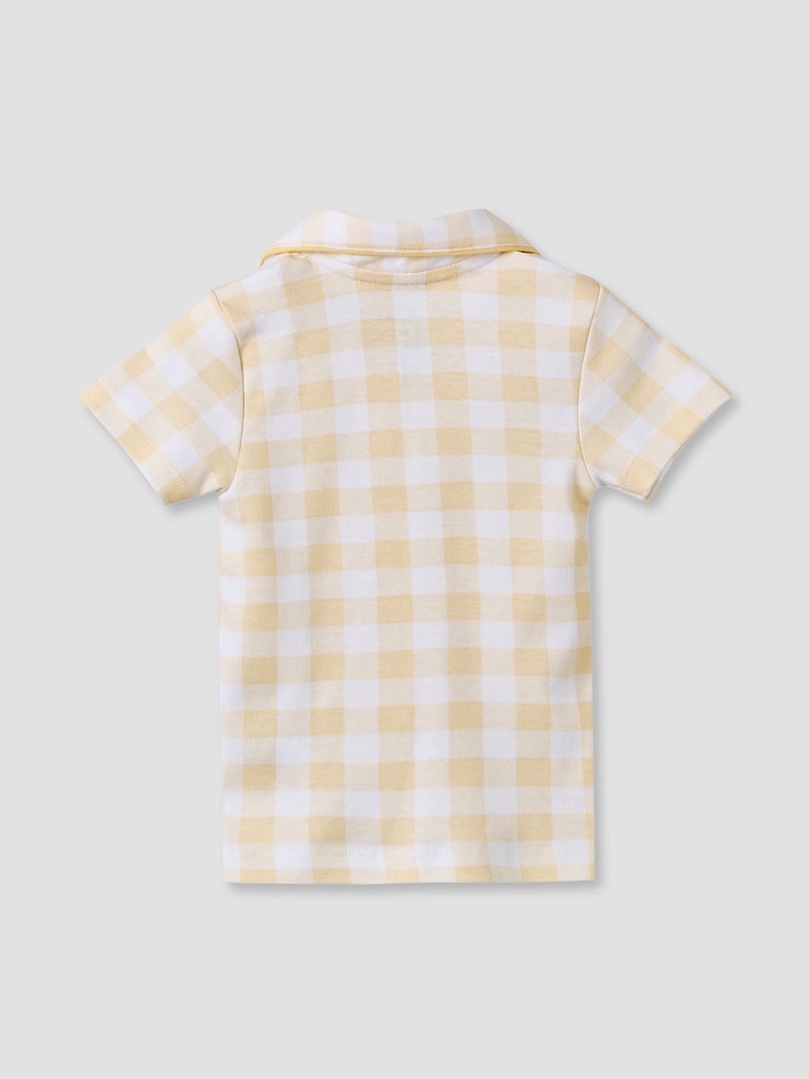 Collared Short Sleeves Shirt and Shorts Set with Simba Print