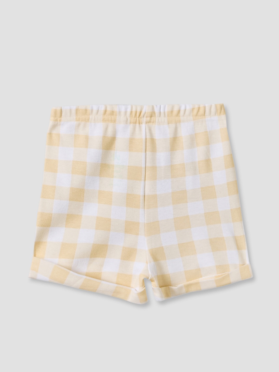 Collared Short Sleeves Shirt and Shorts Set with Simba Print