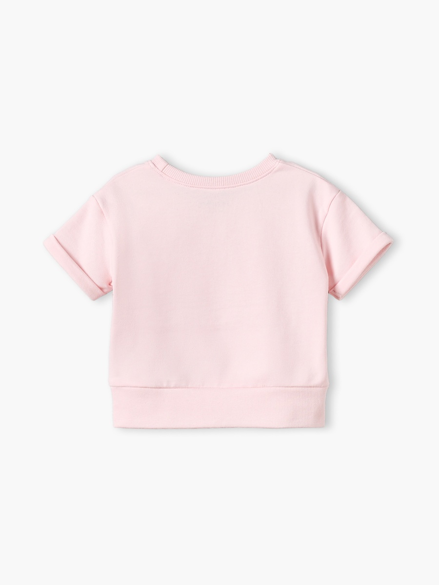 Crew Neck Short Sleeves T-Shirt and Shorts Set with Rolled Cuffs