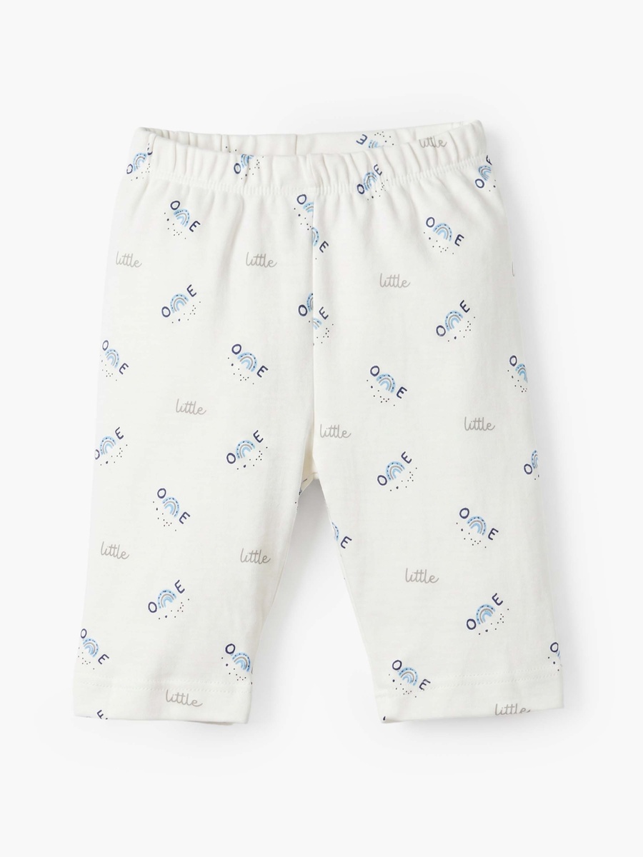 Cotton Crew Neck Long Sleeves Pyjama Set with Celestial Print
