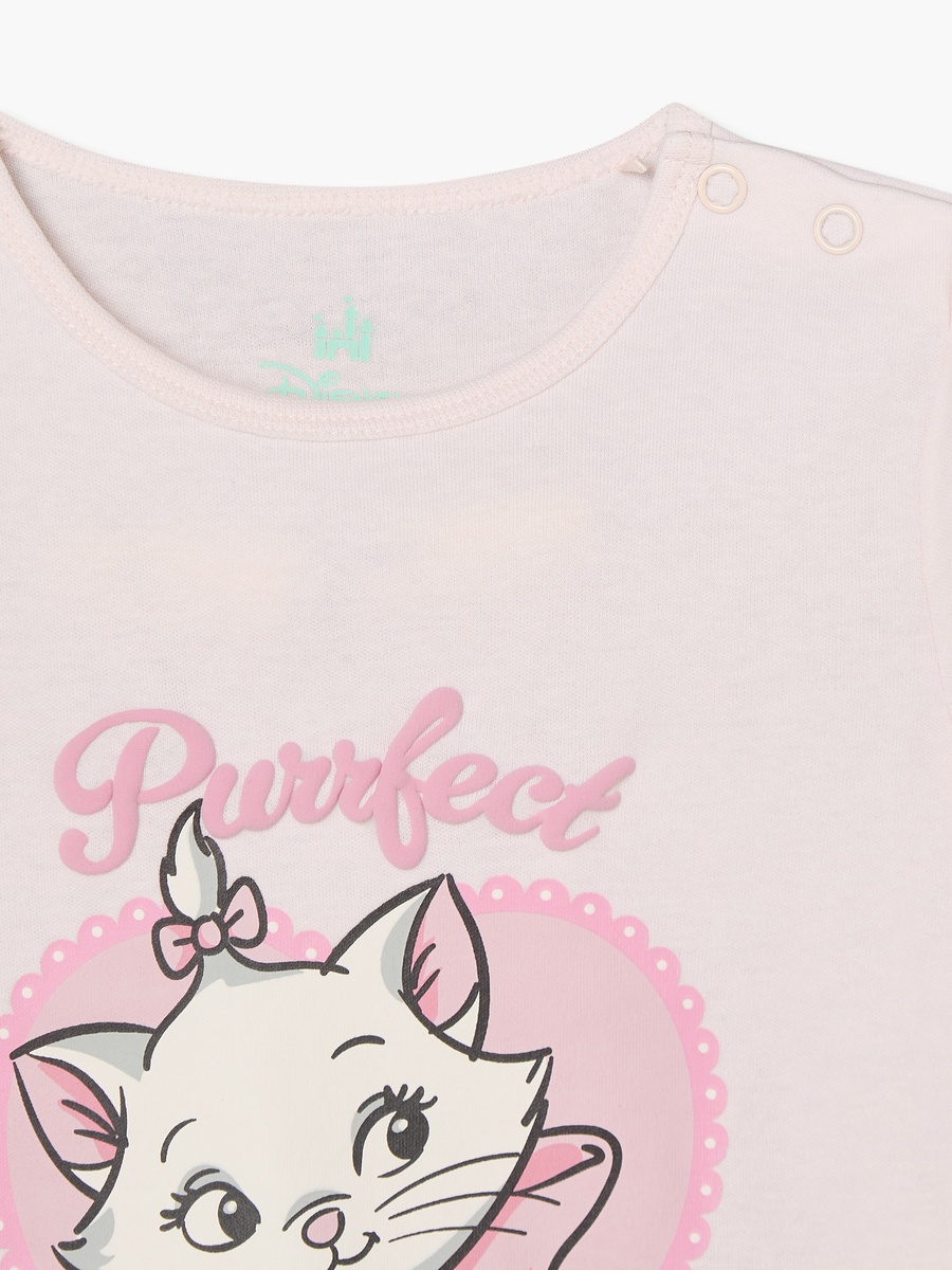 Crew Neck Short Sleeves T-Shirt and Shorts Set with Marie Print