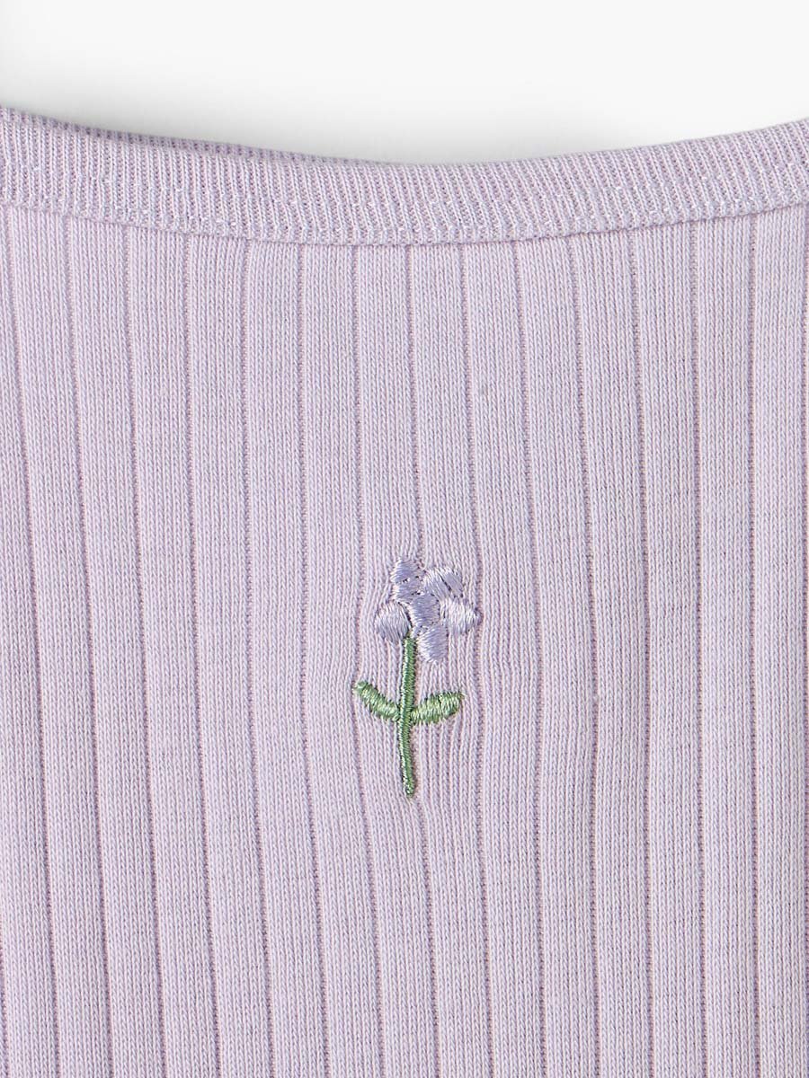 Pack of 2 Cotton Square Neck Sleeveless Bodysuit with Floral Print