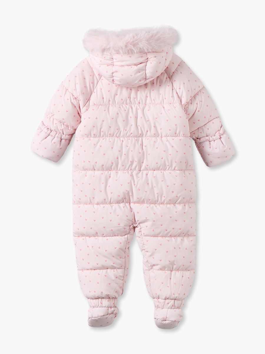 Hooded Long Sleeves Coverall with Heart Print