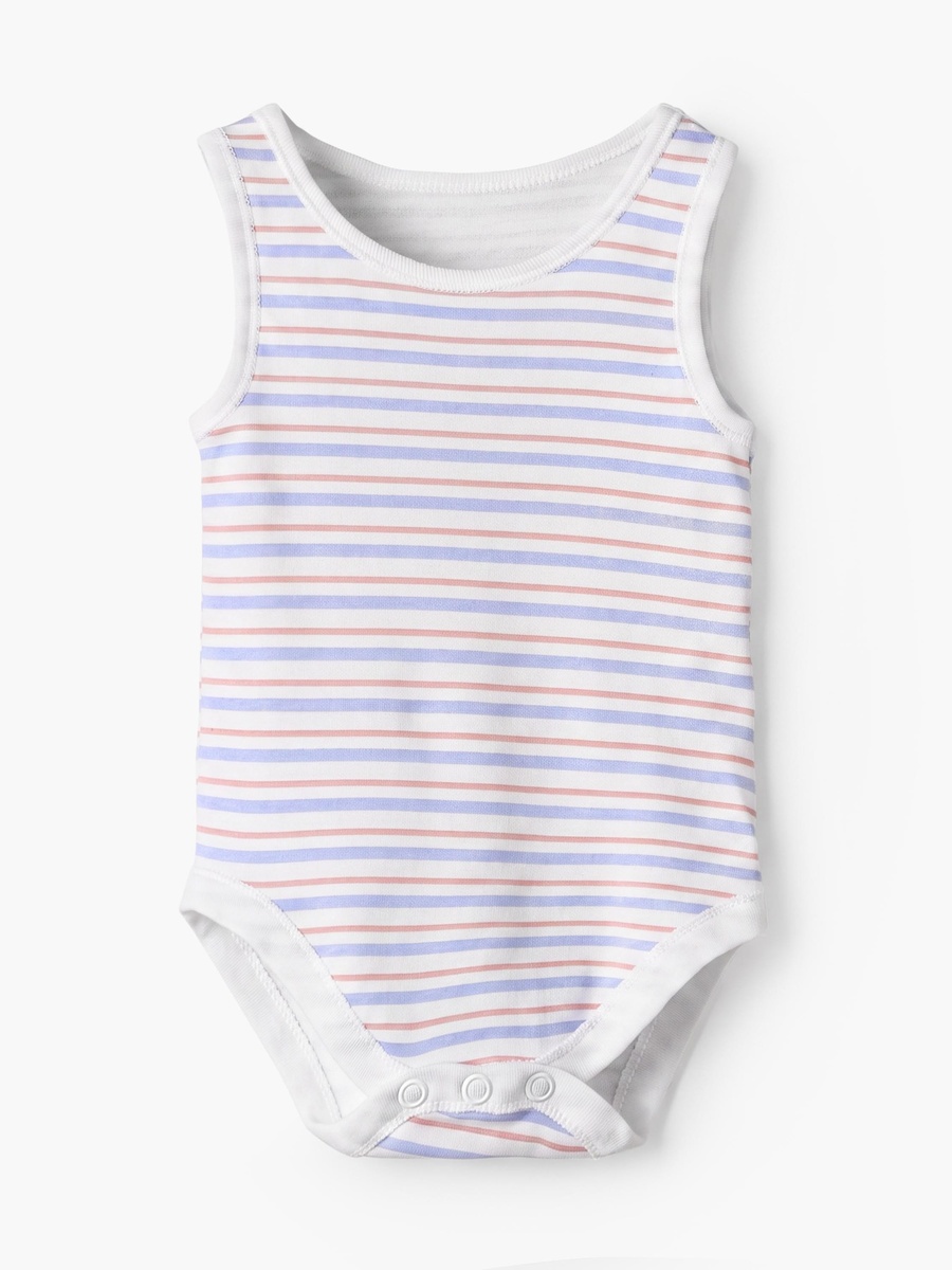 Pack of 5 Crew Neck Sleeveless Bodysuit with Nautical Print