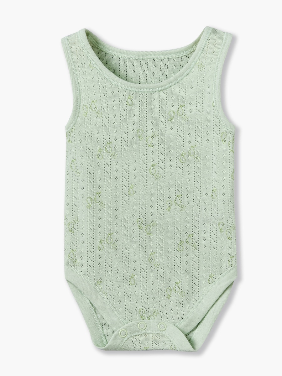 Pack of 7 Cotton Crew Neck Sleeveless Bodysuit with Snap Button Closure