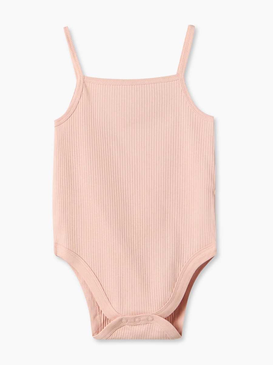 Pack of 2 Cotton Square Neck Sleeveless Bodysuit with Snap Button Closure