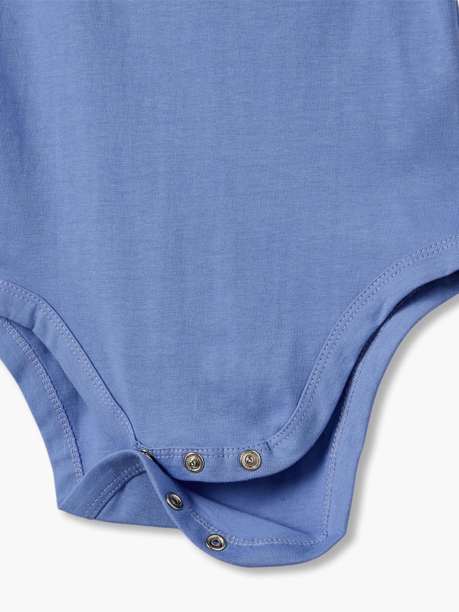 Pack of 2 Round Neck Short Sleeves Bodysuit with Pocket