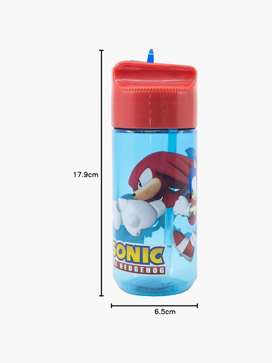 Sonic Print Water Bottle with Flip Spout - 540 ml