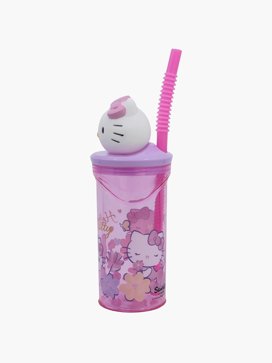 Hello Kitty Print Tumbler with Straw - 330 ml