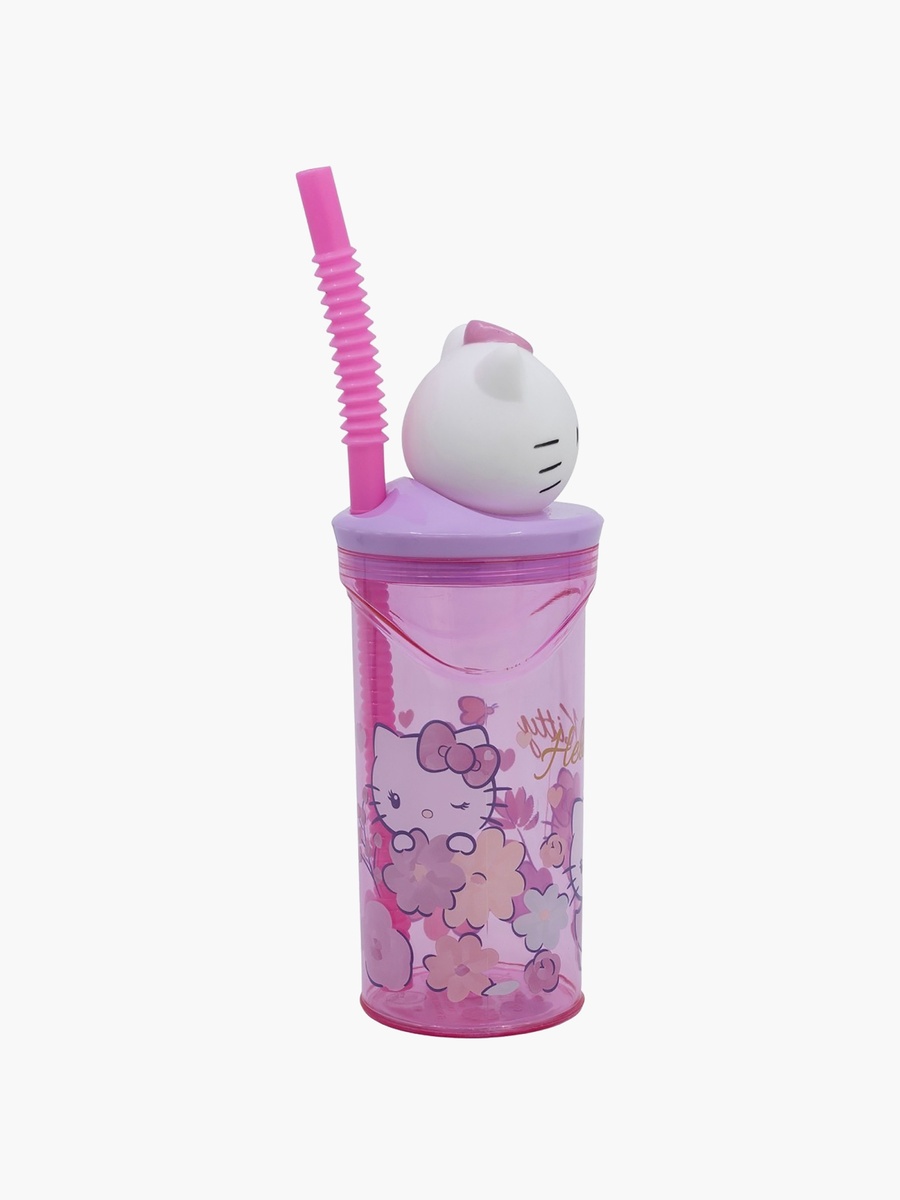 Hello Kitty Print Tumbler with Straw - 330 ml